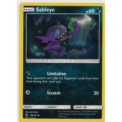 Pokemon Sun & Moon Guardians Rising 80/145 Sableye
