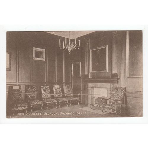 Lord Darnley's Bedroom Holyrood Palace Postcard H2