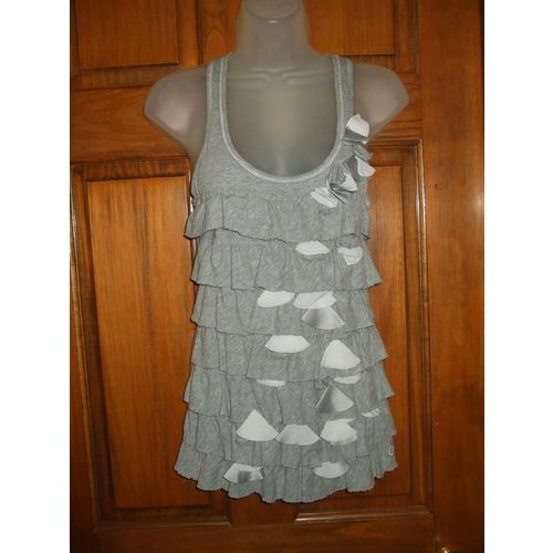 Gilly Hicks Sydney Gray Tiered Racer Back Tank Top - Size XS
