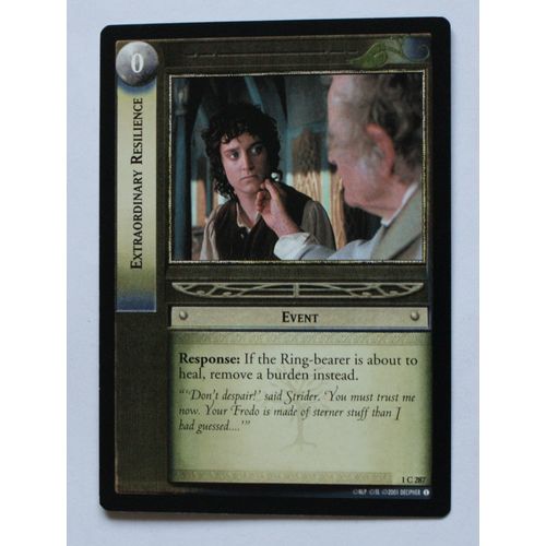 Lord of the Rings CCG Fellowship # 287 Extraordinary Resilience (A) 2001 lotr