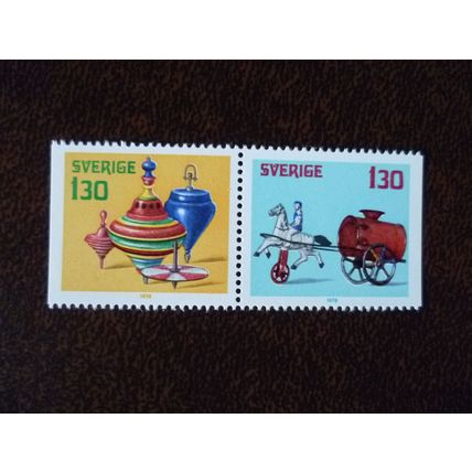 Sweden 1978 Christmas Old Toys set mint stamps SG982-7 horse flaw error