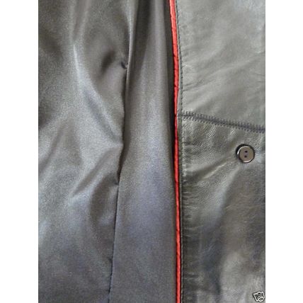 Impero Genuine Italian Leather Black 3/4 Length Coat UK 10 £429.99 BNWT