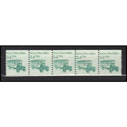 2123 3.4c School Bus Barely Clears MNH Dry Gum PNC 1/5 X0021