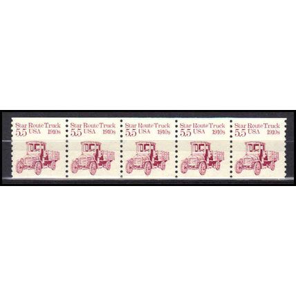 2125 5.5c Star Route Truck Fine MNH Dry Gum PNC 1/5 X0380