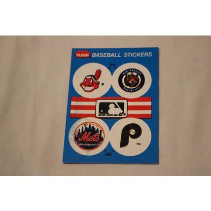 1989 Fleer Philles Team History Stickerback w/4 various TEAM LOGO Stickers