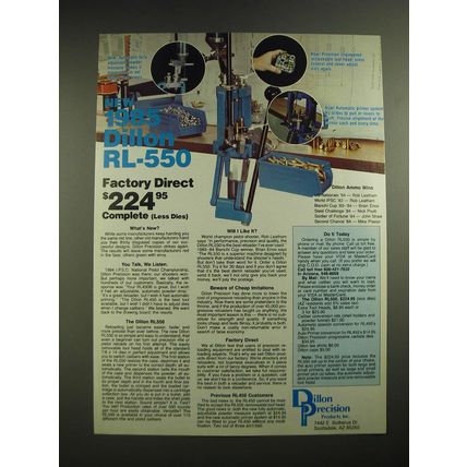 1985 Dillon RL-550 Reloading Machine Ad