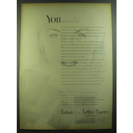 1946 Eaton's Fine Letter Papers Advertisement - You unlimited