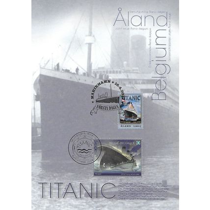 Aland Mi 356 FDC & Belgium Mi 4275 FDC: Cent. of the Sinking of the RMS Titanic