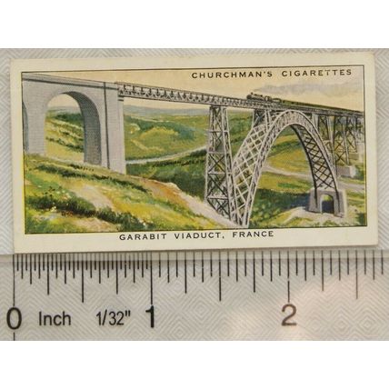 1937 Churchman Wonderful Railway Travel No. 19 Garabit Viaduct, France