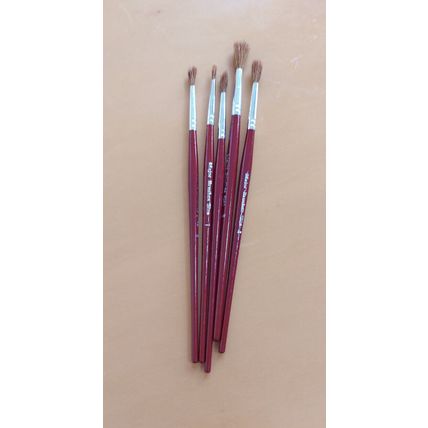 Imitation Sable Artist Watercolour Paint Brushes Sizes 1 2 3 4 6 pack of 5