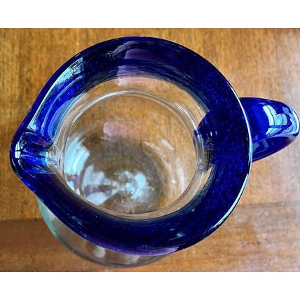 Mexican hand blown glass pitcher fom Cabo Mexico
