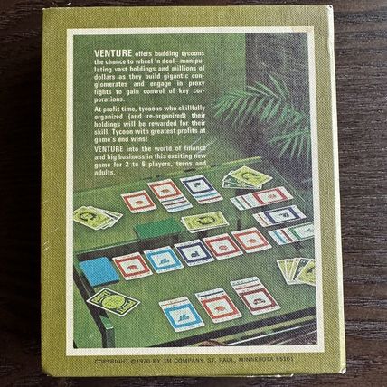 Venture Game of Finance & Big Business A 3M Gamette Card Game Vintage 1970