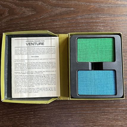 Venture Game of Finance & Big Business A 3M Gamette Card Game Vintage 1970