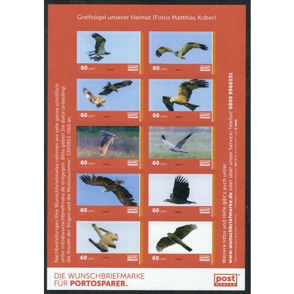 Klb. Greifvögel / Sheetlet Birds of Prey'**/MNH 2018