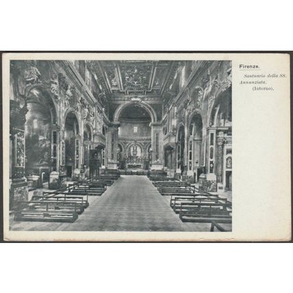 Santuario della SS Annunziata, Firenze, c.1910 - Naldi Cartolina