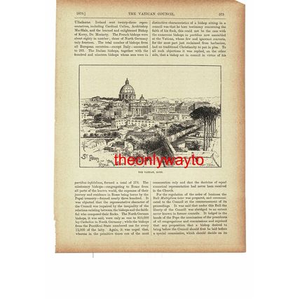 Vatican, Rome, Italy, Book Illustration (Print), c1895