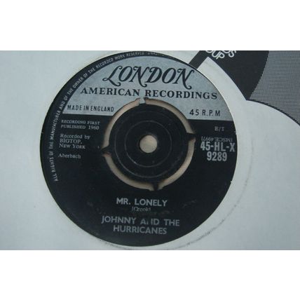 A3-JOHNNY & THE HURRICANES-Ja-Da / Mr. Lonely –UK 7" SINGLE-EX-1960- Rock & Roll