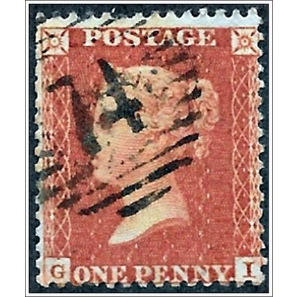 1854 -1855 Queen Victoria, 1819-1901 1d reddish brown Perf: 14 C2