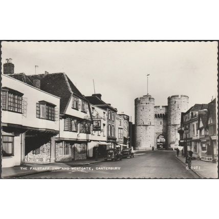 Falstaff Inn and Westgate, Canterbury, Kent, c.1950 - Valentine's RP Postcard