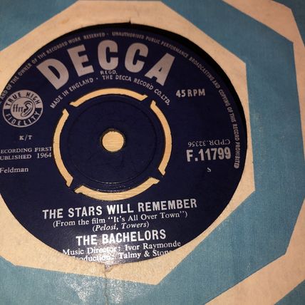 Three Bachelors 7” LPs Vinyl 1964-1966 Job Lot
