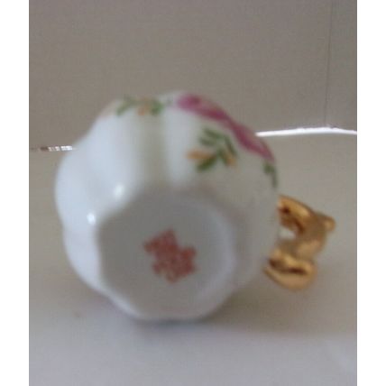 My Treasure Collectible Genuine Porcelain Miniature Teacup and Saucer Flowers