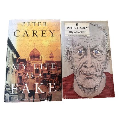 Bundle/joblot of 2 books by Peter Carey Illywacker and My Life As A Fake