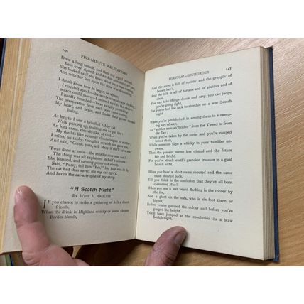 1920 "FIVE MINUTE RECITATIONS IN POEMS & PROSE" ANTIQUE HARDBACK BOOK (P3)