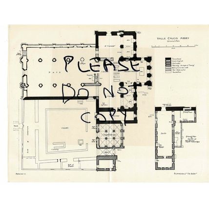 Valley Crucis Abbey, Nr Llangollen, Ground Plan, Book Illustration (Print), 1926