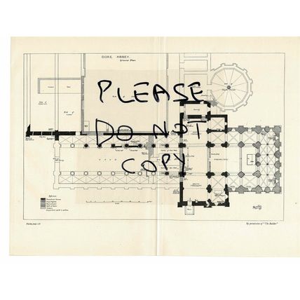 Dore Abbey, Herefordshire, Ground Plan, Book Illustration (Print), 1926