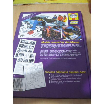 Haynes Manuel - Ford Diesel Engine 1984-1995, 1.6 & 1.8 Workshop Manual