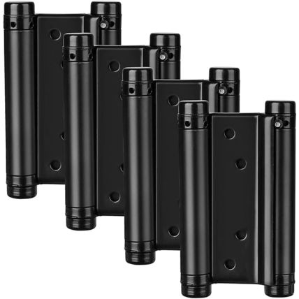 Stainless Steel Door Swing Hinge,4 Pack 4Inch Black Matte Self Closing Double Ac
