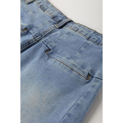 Ashleigh Blue Washed Pleated Detail Wide Leg Jeans