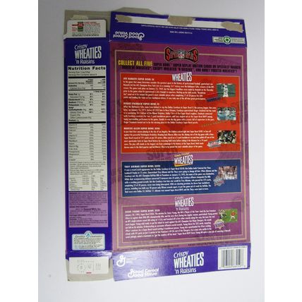 General Mills 1996 Cereal Box Wheaties Super Bowl Super Replays Steve Young NFL