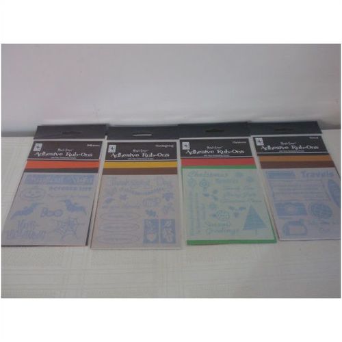 4 Packages of Holiday Magic Scraps Adhesive Rub-Ons for Scrapbooking
