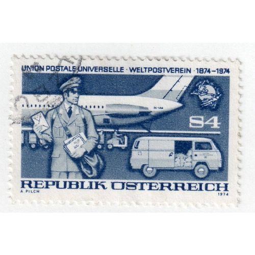 1974 AUSTRIA Sg1720 4s BLUE FINE USED (GAP1)