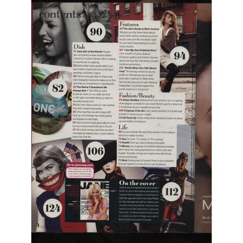 2006 Jane magazine JESSICA SIMPSON cover "ON SEX AFTER DIVORCE" Dakota Fanning