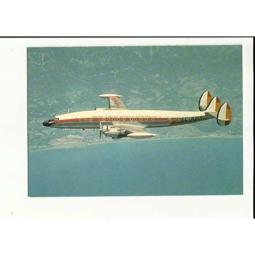 Aviation IBERIA Lockheed 1049G-82 Postcard by Aviation Hobby Shop (AHS 12)