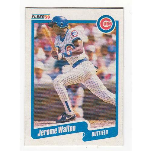 1990 Fleer Jerome Walton #C-27 wax box bottom card – Chicago Cubs