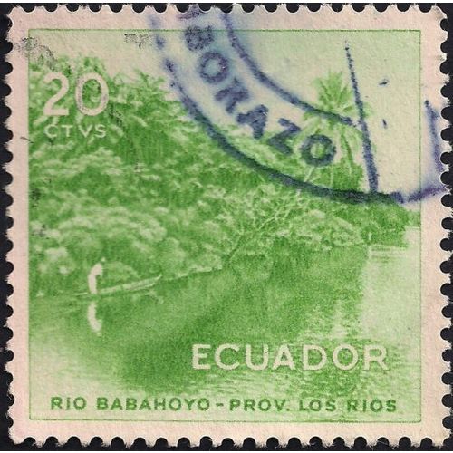 ECUADOR, River Babahoyo, green 1955, 20ctvs, #2