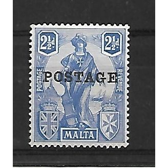 Malta.SG148 2 1/2d Ultramarine.Mounted Mint.Apr20a