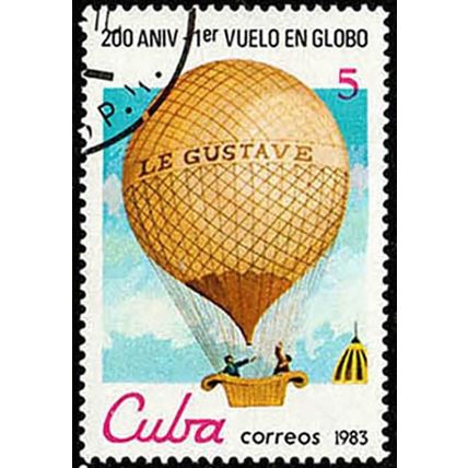 Cuba 1983 Balloons 5c Used Stamp.