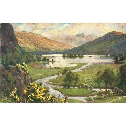 Westmorland RYDAL WATER Art (A.H. Cooper) Postcard (A & C Black 7a)