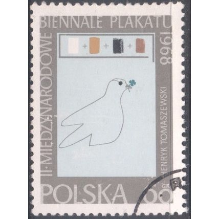 Poland 1968 - 50g multi 2nd International Poster Art Biennial Exhibition - used