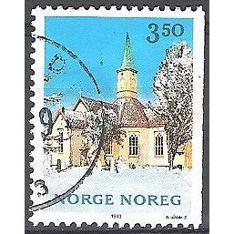 Norge 1993 Michel 1142 O Cote (2013) 0.30 Euro Noël Eglise de Stamnes