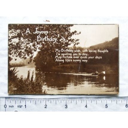vintage postcard - A Joyous Birthday