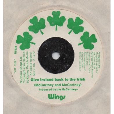 Wings - Give Ireland back to the Irish 1972 7" single vinyl record R5936