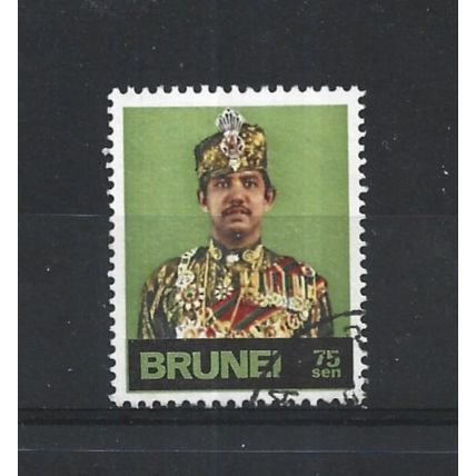 Brunei.SG229 75c Light Yellow-Green.Fine Used.Aug25g