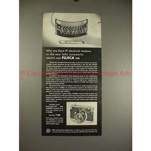1961 Fuji Fujica 35 EE Camera Ad - 19 Resistors!!