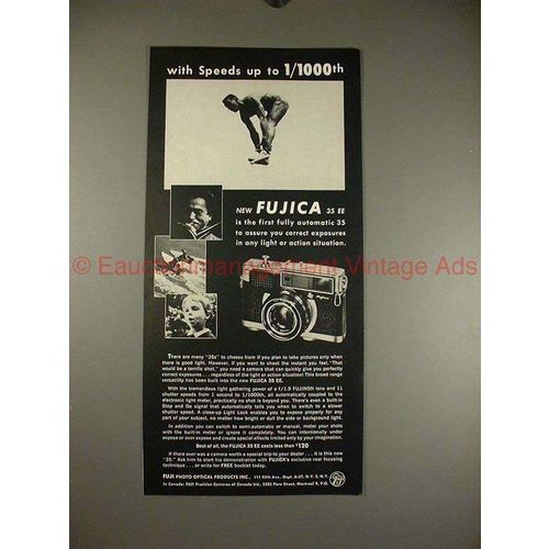 1961 Fuji Fujica 35 EE Camera Ad - Speeds Up to 1/1000!