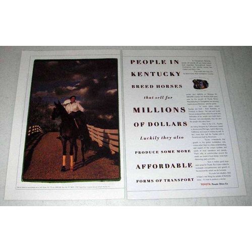 1998 Toyota Car Ad - People in Kentucky Breed Horses